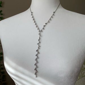 banana republic silver “Y” necklace